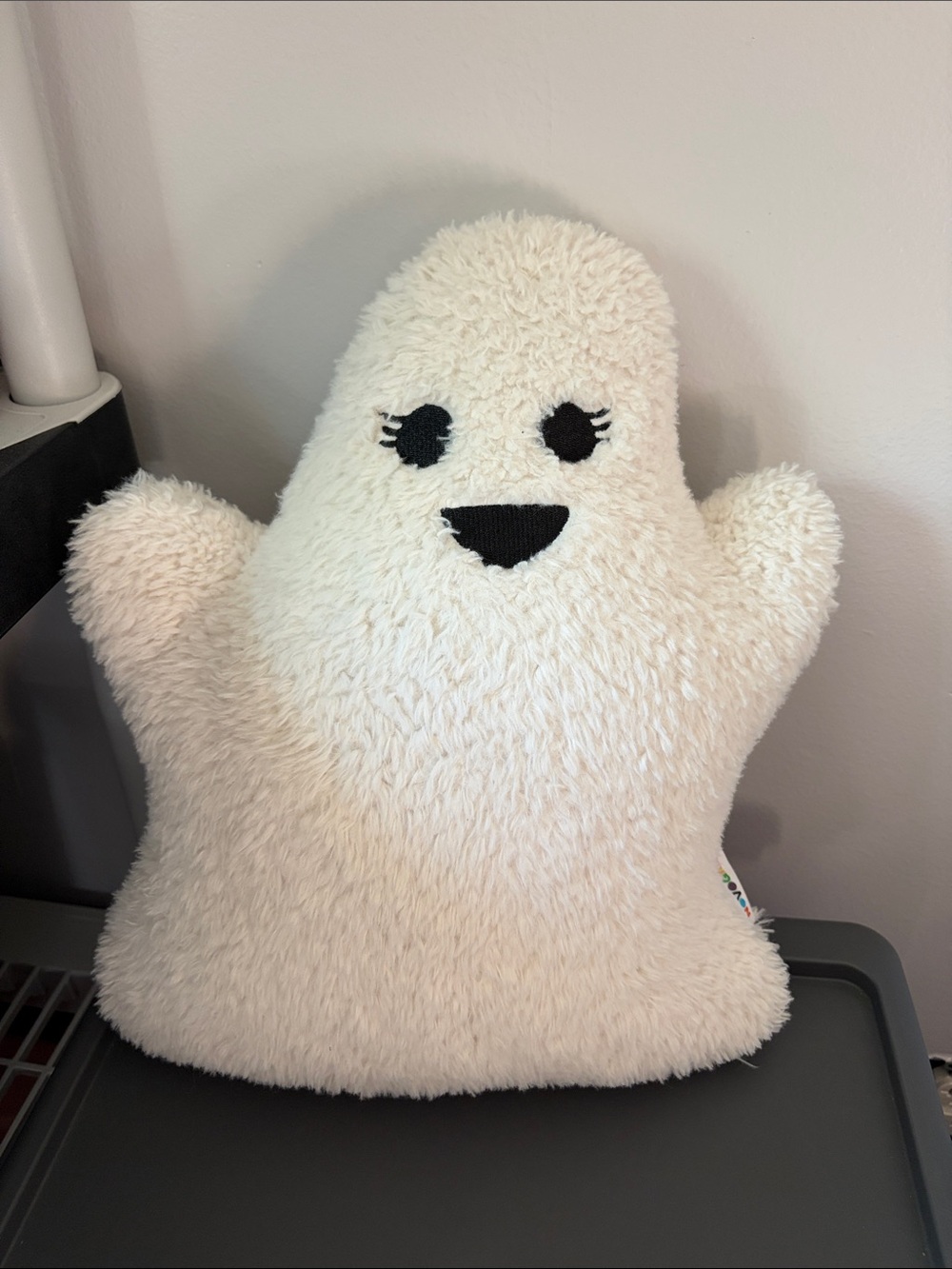 Novogratz Halloween Girl Lash Ghost Shaped Sherpa Plush Throw Pillow Viral